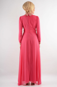 Nayla Collection - Pink Hijab Dress 7026P - Thumbnail
