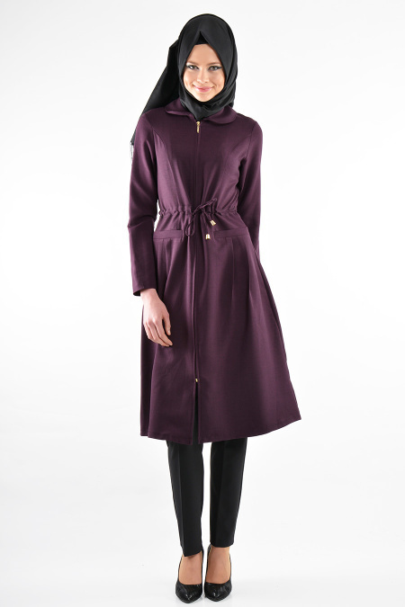 Nayla Collection - Plum Color Hijab Tunic 1029MU