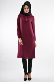 Nayla Collection - Plum Color Hijab Tunic 1037MU - Thumbnail