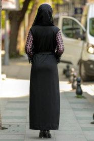 Nayla Collection - Powder Pink Hijab Abaya 100361PD - Thumbnail