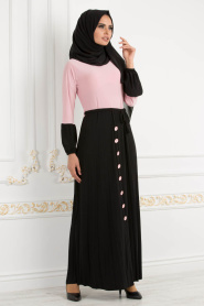 Nayla Collection - Powder Pink Hijab Dress 18025PD - Thumbnail
