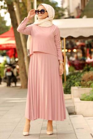 Nayla Collection - Powder Pink Hijab Dress 31792PD - 1