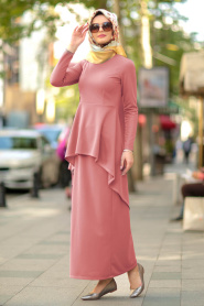 Nayla Collection - Powder Pink Hijab Suit 10280PD - Thumbnail