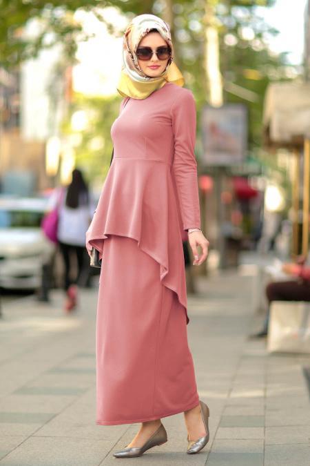 Nayla Collection - Powder Pink Hijab Suit 10280PD - 2