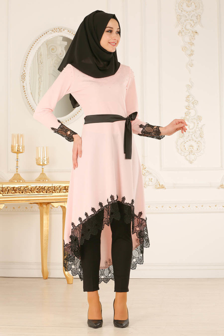 Nayla Collection - Powder Pink Hijab Tunic 40490PD