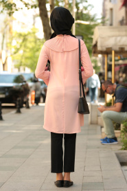Nayla Collection - Powder Pink Hijab Tunic 8206PD - Thumbnail