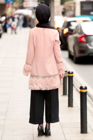 Nayla Collection - Powder Pink Hijab Tunic 8334PD - Thumbnail