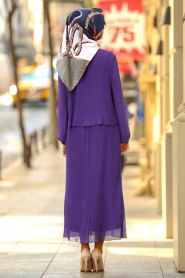 Nayla Collection - Purple Daily Dress 9103mor - Thumbnail