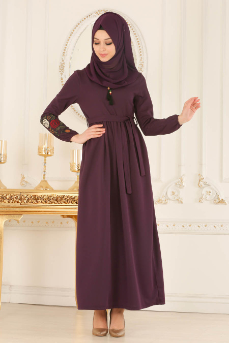 Nayla Collection - Purple Hijab Dress 5400mor