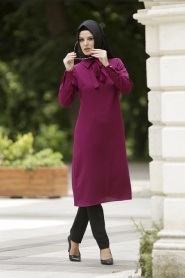 Nayla Collection - Purple Hijab Tunic 1037MOR - Thumbnail