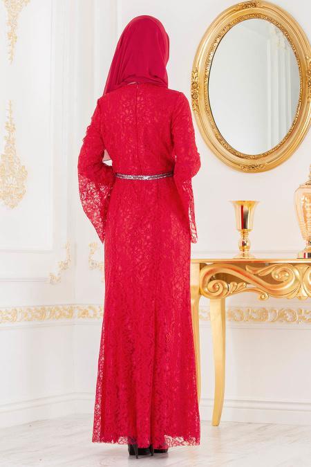 Nayla Collection - Red Evening Dresses 100406K - 2