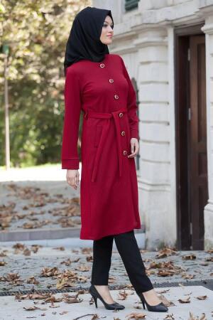 Nayla Collection - Red Hijab Coat 5177K - 1