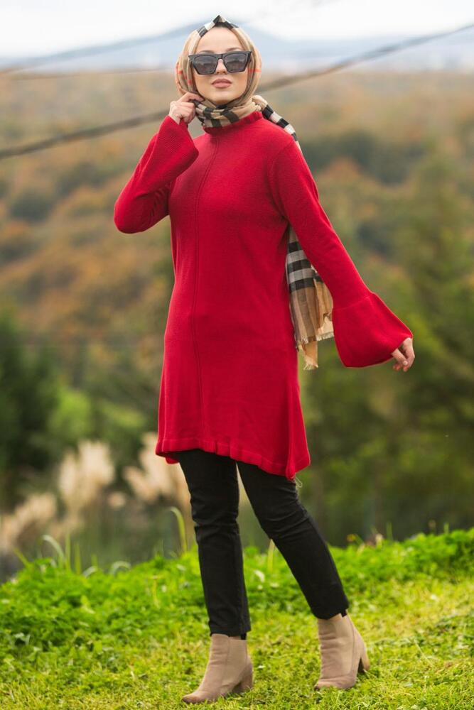 Nayla Collection - Red Hijab Knitwear 20140K - 1