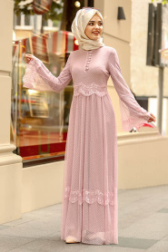 Nayla Collection - Rose Poudré Robe Hijab 100421PD - Thumbnail