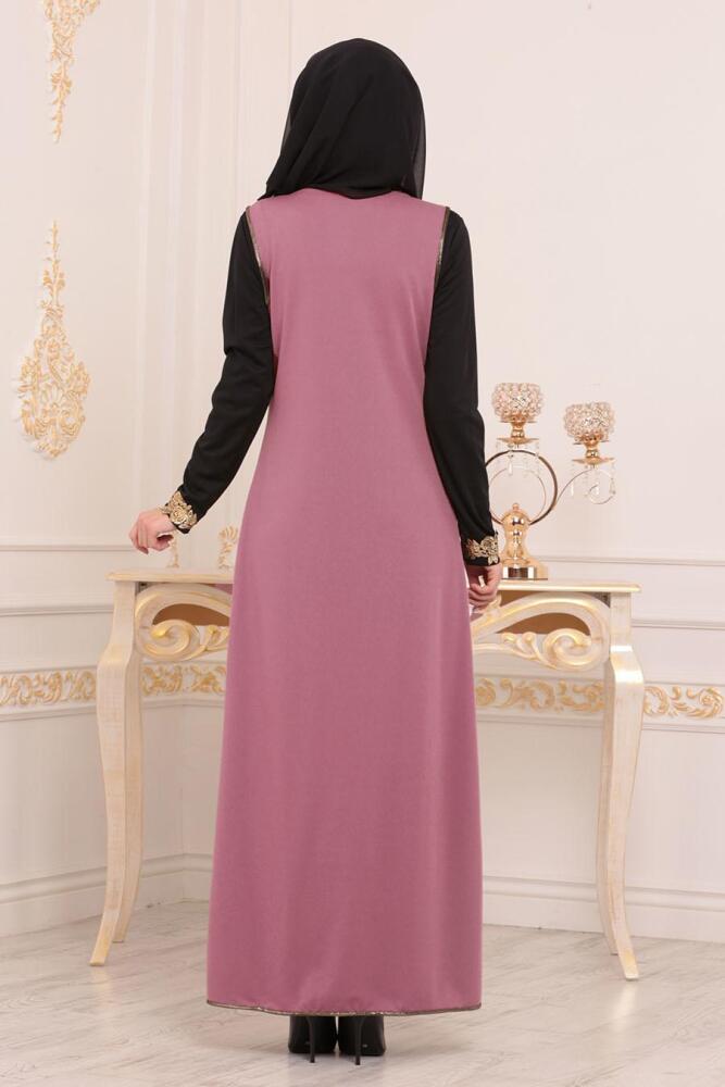 Nayla Collection - Rose Poussiéreuse Robe 100303GK - 2