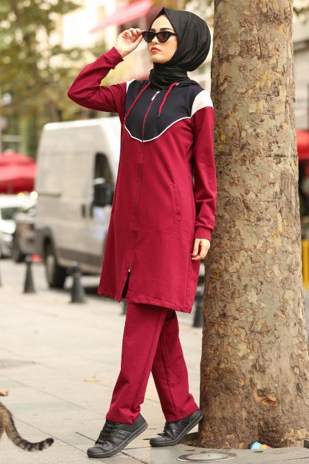 Nayla Collection - Rouge Bordeaux Equipe Sportive 8196BR - 3