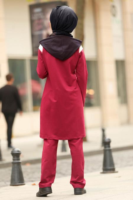 Nayla Collection - Rouge Bordeaux Equipe Sportive 8196BR - 4