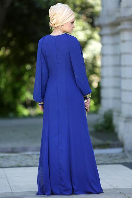 Nayla Collection - Royal Blue Dress 421SX - 3