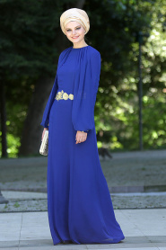 Nayla Collection - Royal Blue Dress 421SX - Thumbnail