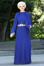Nayla Collection - Royal Blue Dress 421SX - Thumbnail