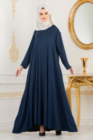 Nayla Collection - Salaş Lacivert Tesettür Elbise 79290L - Thumbnail