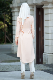 Nayla Collection - Salmon Pink Hijab Tunic 837SMN - Thumbnail