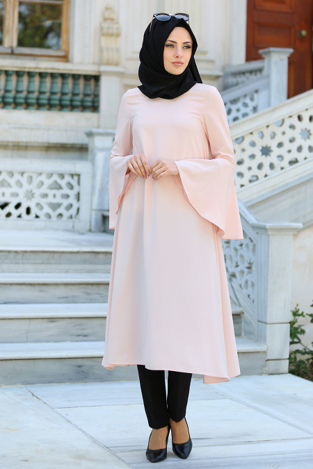 Nayla Collection - Salmon Pink Hijab Tunic 838SMN