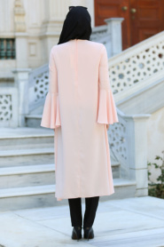 Nayla Collection - Salmon Pink Hijab Tunic 838SMN - Thumbnail