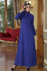 Nayla Collection - Sax Blue Hijab Dress 4014SX - Thumbnail