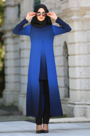 Nayla Collection - Sax Blue Hijab Tunic 2228SX - Thumbnail