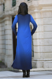 Nayla Collection - Sax Blue Hijab Tunic 2228SX - Thumbnail
