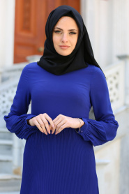 Nayla Collection - Sax Blue Hijab Tunic 829SX - Thumbnail