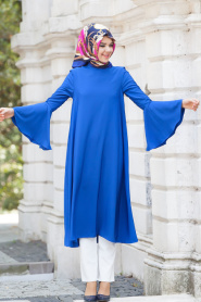 Nayla Collection - Sax Blue Hijab Tunic 838SX - Thumbnail