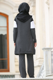 Nayla Collection - Smoke Color Hijab Sport Suit 8037FU - Thumbnail