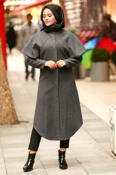 Nayla Collection - Smoked Hijab Coat 24601FU