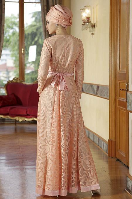 Nayla Collection - Somon Tesettür Elbise 4012-01SMN - 3