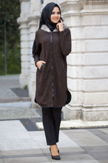 Nayla Collection - Taba Hijab Coat 5207TB