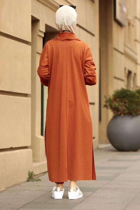 Nayla Collection - Taba Tesettür Üçlü Tesettür Takım 7003TB - 2