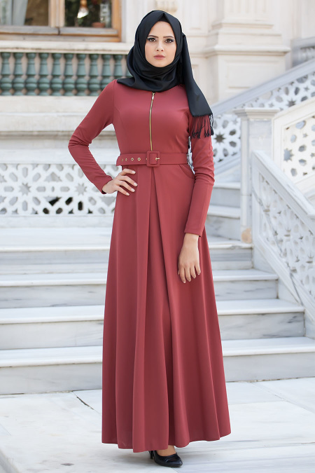 Nayla Collection - Tile Hijab Dress 2299KRMT