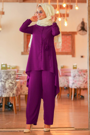 Nayla Collection - Violet Combination Hijab 5044MOR - Thumbnail