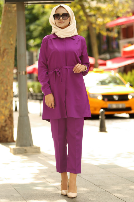 Nayla Collection - Violet Combination Hijab 53960MOR
