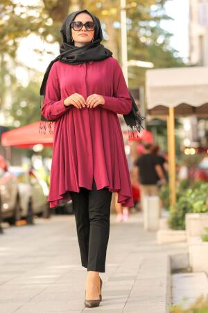 Nayla Collection - Vişne Tesettür Tunik 22281VSN - 1