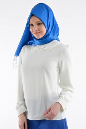 Nayla Collection - White Hijab Blouse 1036B - 1