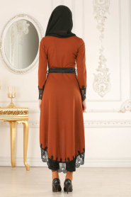 Nayla Collection - Yellowish Brown Hijab Tunic 40490TB - Thumbnail