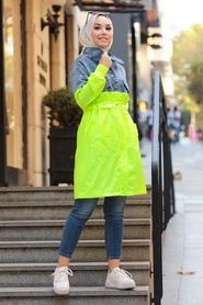 Neon Hijab Coat 1285N - Thumbnail