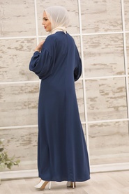 Neva Style - Abaya Hijab Bleu Marine 3221L - Thumbnail