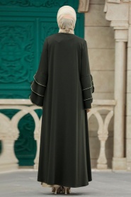 Neva Style - Abaya Hijab Kaki 345900HK - Thumbnail