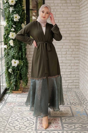 Neva Style -Abaya Hijab Kaki 34770HK - 1