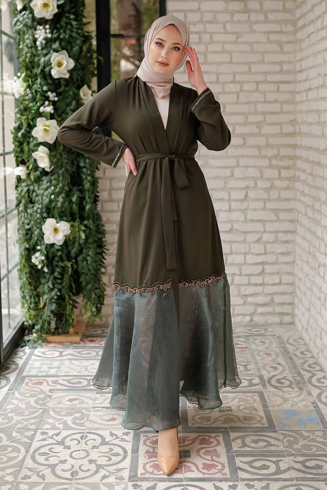 Neva Style -Abaya Hijab Kaki 34770HK - 1