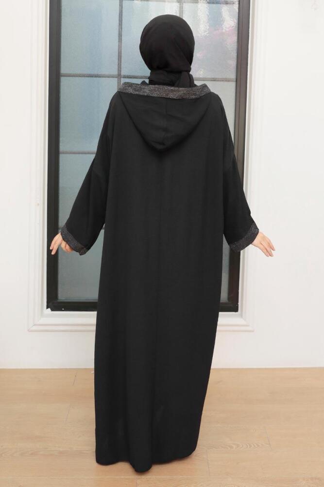 Neva Style - Abaya Hijab Noir 7683S - 5
